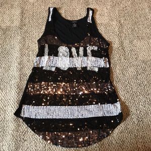 Rue 21 Juniors Sequin Tank “LOVE”